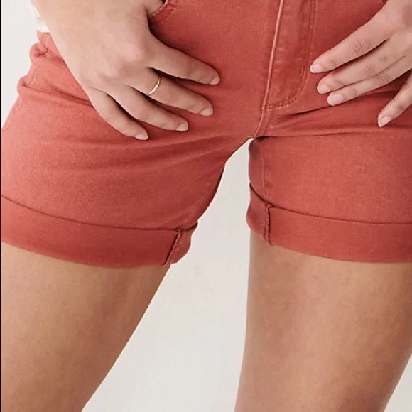 Sale Plus Size Women’s Ladies SONOMA Antique Berry High-Waisted Denim Jean Short - Picture 3 of 5